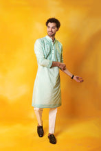 Load image into Gallery viewer, Sea Green Embroidered Kurta and Pant