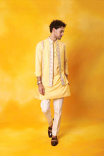 Load image into Gallery viewer, Yellow Embroidered Kurta and Pant