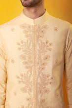 Load image into Gallery viewer, Peach Kurta and Nehru Jacket 2 in 1 open and close with Trouser