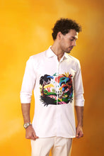 Load image into Gallery viewer, White Embroidered Beach Shirt