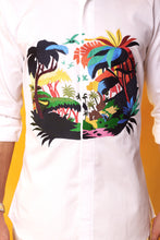 Load image into Gallery viewer, White Embroidered Beach Shirt