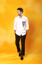 Load image into Gallery viewer, White Shirt Abstract embroidery