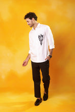 Load image into Gallery viewer, White Shirt Abstract embroidery