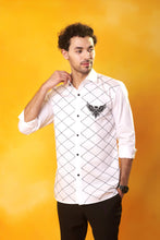 Load image into Gallery viewer, White Shirt All over front embroidery with bird embroidery