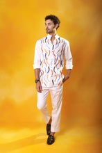 Load image into Gallery viewer, White Co-ord Set multi coloured embroidery