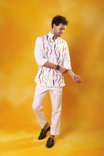 Load image into Gallery viewer, White Co-ord Set multi coloured embroidery