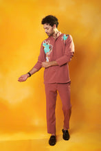Load image into Gallery viewer, Carrot Pink Handpainted Co-ord Set