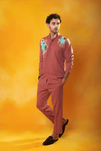 Load image into Gallery viewer, Carrot Pink Handpainted Co-ord Set