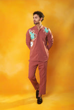 Load image into Gallery viewer, Carrot Pink Handpainted Co-ord Set