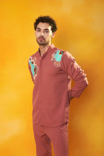 Load image into Gallery viewer, Carrot Pink Handpainted Co-ord Set