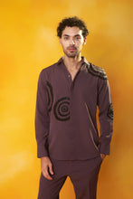 Load image into Gallery viewer, Dark Mauve Handpainted Co-ord Set