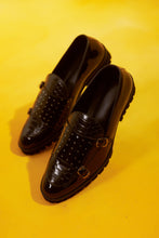 Load image into Gallery viewer, Patent Black with sequence work loafers