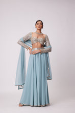 Load image into Gallery viewer, POWDER BLUE LEHENGA PANTS SET