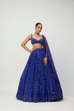 Load image into Gallery viewer, Cocktail Blue Sequins Embroidered Lehenga Set