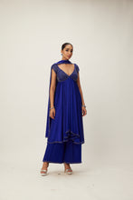 Load image into Gallery viewer, Cocktail Blue Crystal Beaded Kurta Set