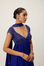 Load image into Gallery viewer, Cocktail Blue Crystal Beaded Kurta Set