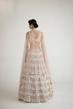 Load image into Gallery viewer, Ash Pink Chandelier Pearl Drop Lehenga Set