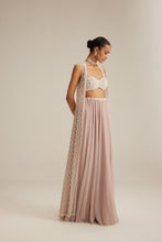 Load image into Gallery viewer, Ash Pink Pearl Drop Jacket Skirt Set
