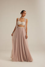 Load image into Gallery viewer, Ash Pink Pearl Drop Jacket Skirt Set