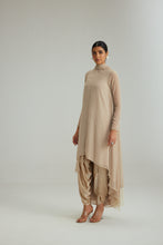Load image into Gallery viewer, Light Beige pearl Kurta With Stole Set