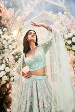 Load image into Gallery viewer, Aqua heavily embellished lehenga