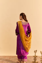 Load image into Gallery viewer, Aynaz - Deep Purple Kurta with Salwar
