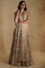 Load image into Gallery viewer, Peach net thread work lehenga