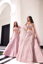 Load image into Gallery viewer, ELUNA LILAC PINK EMBROIDERED LEHENGA SET