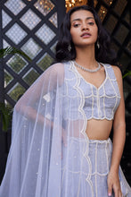 Load image into Gallery viewer, EDONIA POWDER BLUE LEHENGA SET