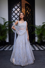Load image into Gallery viewer, EYDIS POWDER BLUE LEHENGA SET