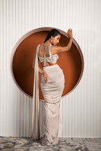 Load image into Gallery viewer, PINK GRAY SAREE