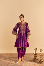 Load image into Gallery viewer, Eira - Deep Purple A-line Kurta with Dhoti