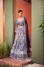 Load image into Gallery viewer, Navy blue heavily embellished lehenga