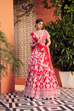 Load image into Gallery viewer, RED RAWSILK EMBELLISHED LEHENGA
