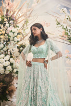 Load image into Gallery viewer, Aqua heavily embellished lehenga