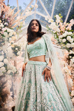 Load image into Gallery viewer, Aqua heavily embellished lehenga