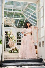 Load image into Gallery viewer, Pink organza heavily embellished lehenga
