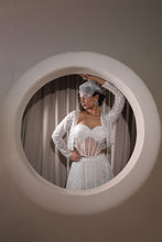 Load image into Gallery viewer, White embroidered lehenga set