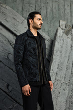 Load image into Gallery viewer, Black Abstract Wave Shacket Set