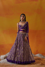 Load image into Gallery viewer, Purple georgette lehenga choli set