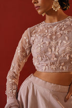 Load image into Gallery viewer, Blush pink dupion silk lehenga choli set