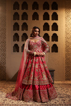 Load image into Gallery viewer, Fuchsia embroidered lehenga with Anarkali Kurta set