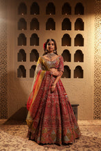 Load image into Gallery viewer, Maroon embroidered lehenga set