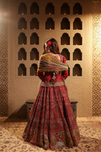 Load image into Gallery viewer, Maroon embroidered lehenga set