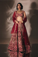 Load image into Gallery viewer, RED BRIDAL LEHENGA SET