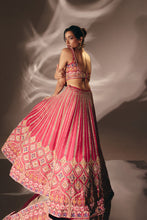 Load image into Gallery viewer, ROSE PINK BRIDAL LEHENGA SET