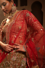 Load image into Gallery viewer, Red embroidered lehenga set