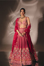 Load image into Gallery viewer, ROSE PINK BRIDAL LEHENGA SET