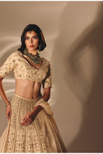 Load image into Gallery viewer, BEIGE GOLD BRIDAL LEHENGA SET