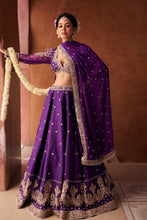 Load image into Gallery viewer, Purple Upada silk blouse, lehenga and georgette dupatta